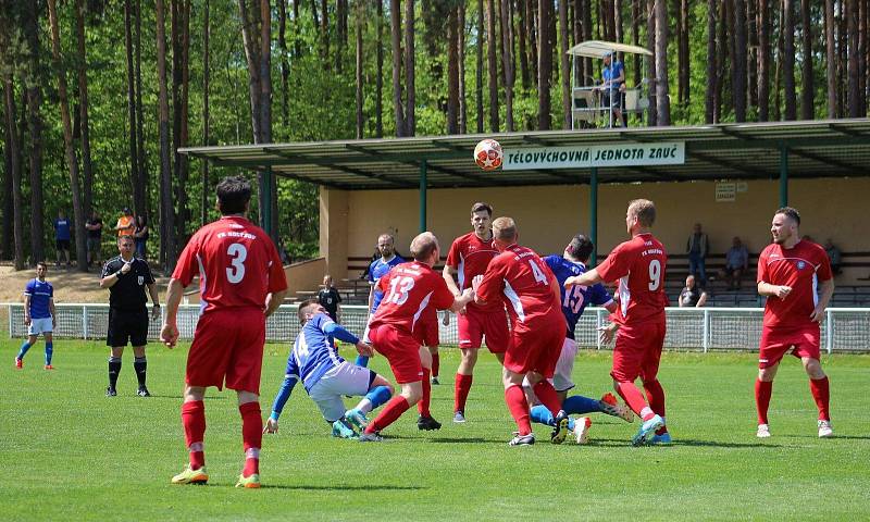 25. kolo KPM: TJ Zruč (modří) - TJ Holýšov 4:0 (3:0).