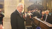 Prezident Miloš Zeman v katedrále sv. Bartoloměje