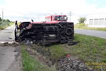 Dopravní nehoda jednoho osobního automobilu a dodávky u obce Letkov