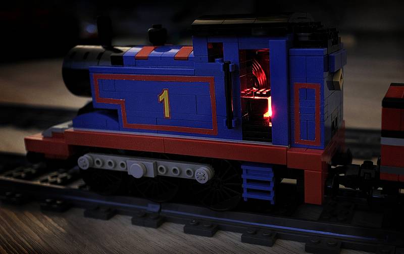 Lego lokomotiva ze sbírky Jana Bejvla.
