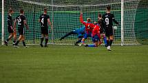 9. kolo ČLD U19: FC Viktoria Plzeň U19 B (na snímku fotbalisté v červenomodrých dresech) - SK Dynamo České Budějovice U19 B 3:0 (1:0).