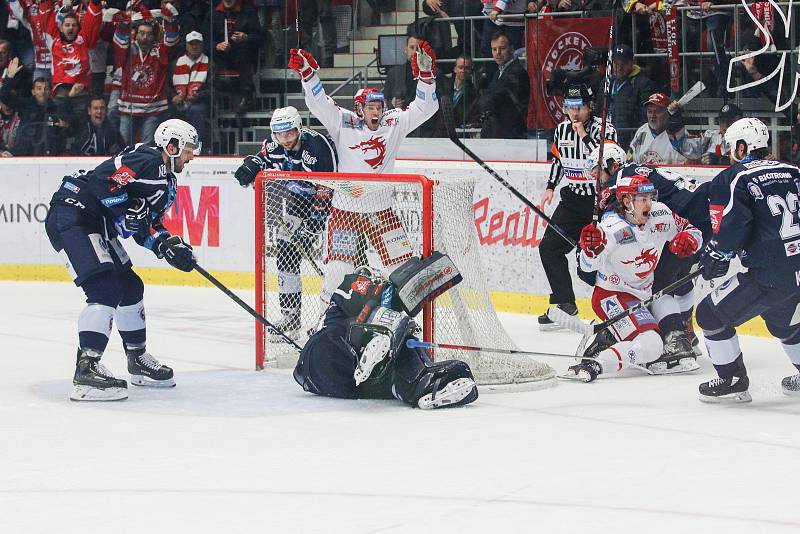 Semifinále play off hokejové extraligy - 5. zápas: HC Oceláři Třinec - HC Škoda Plzeň, 11. dubna 2019 v Třinci.