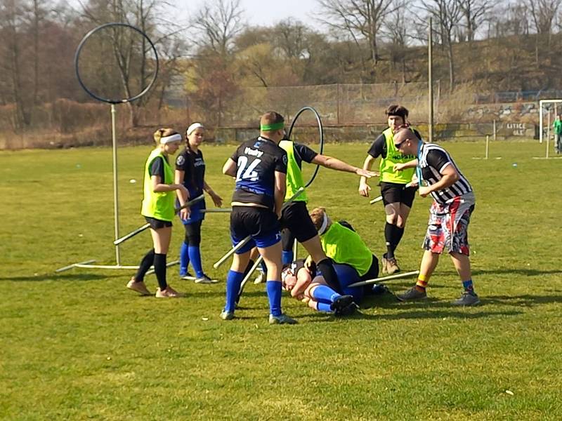 Litické fotbalové hřiště patřilo v sobotu 26. března nadšencům sportu, který se hraje na košťatech.