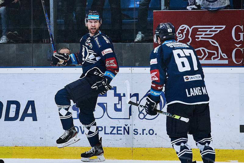 Z utkání 57. kola hokejové extraligy Škoda Plzeň - Rytíři Kladno