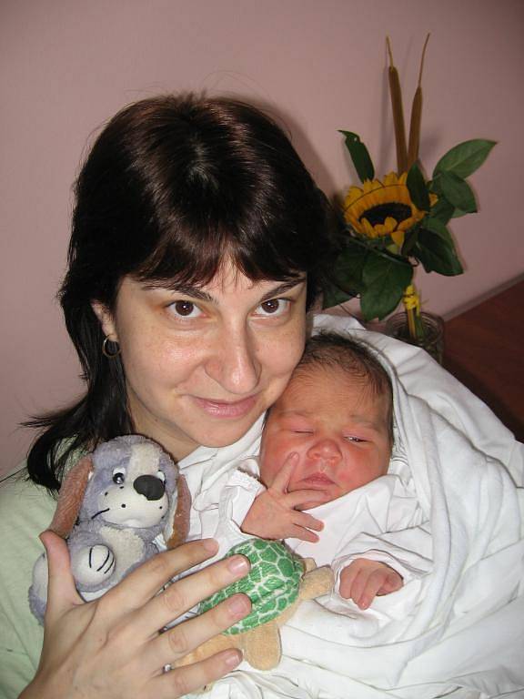 Devítiletý Patrik Bubla z Plzně, který je hokejistou, se těší, až mu přijde fandit jeho novorozená dcera Sárinka (3,35 kg/49 cm), která se narodila rodičům Janě a Zbyňkovi 10. června dvě minuty před čtrnáctou hodinou ve FN v Plzni