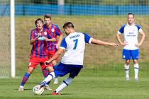 Fotbalisté béčka Viktorie Plzeň (na archivním snímku hráči v červenomodrých dresech) remizovali s akademií Táborsko v neděli 2:2. 