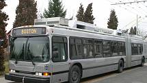 Jeden z bostonských trolejbusů, které čeká modernizace