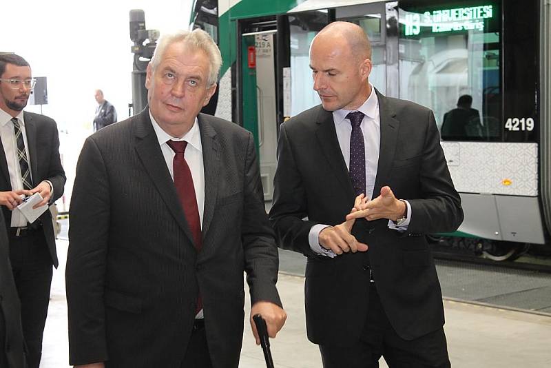 Prezident Miloš Zeman ve Škodě Transportation