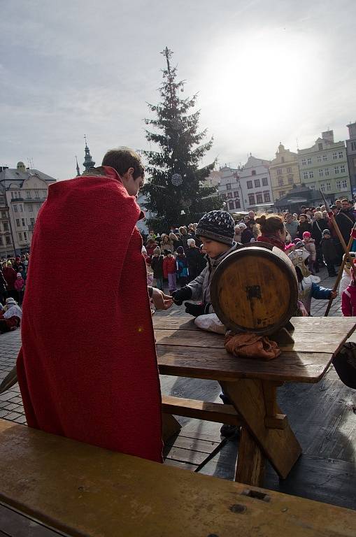 Živý betlém na náměstí Republiky