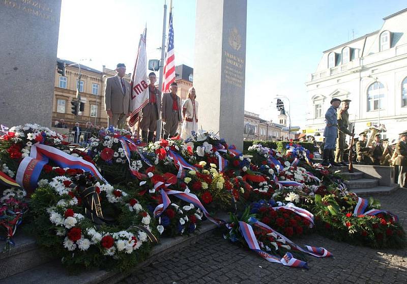 Pietní akt na Americké třídě v Plzni