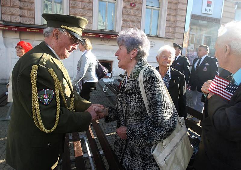 Pietní akt na Americké třídě v Plzni