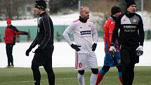 Zimní příprava, 21. ledna 2023: FC Viktoria Plzeň B - SK Klatovy 1898 (fotbalisté v bílých dresech) 7:1 (4:1).