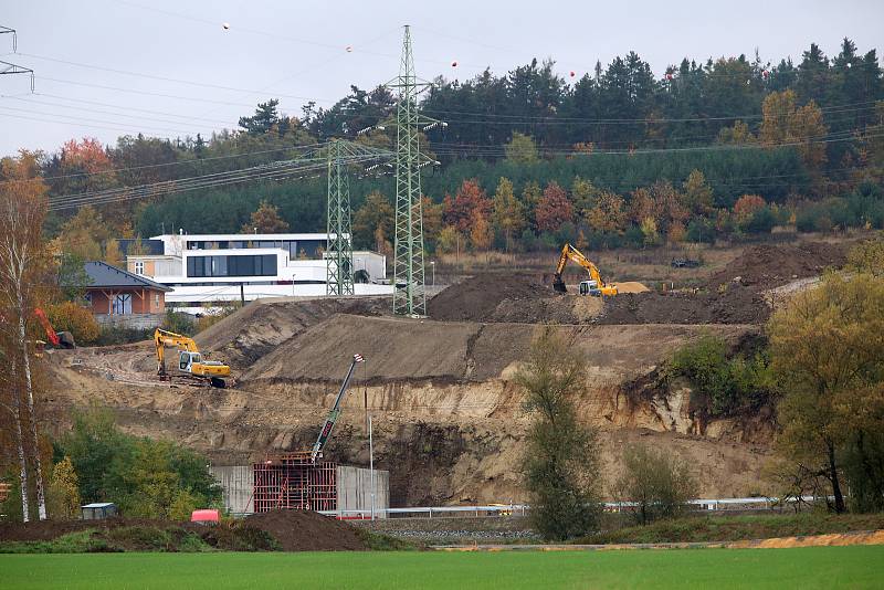 Radčice stavba výjezd exit