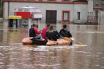Povodně 2002, Švihov, náměstí
