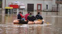 Povodně 2002, Švihov, náměstí