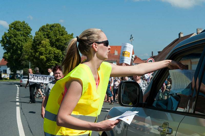 Protest proti jadernému úložišti.