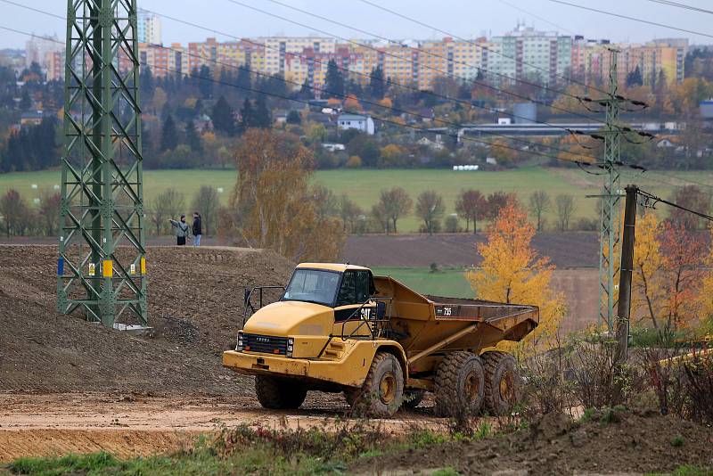 Radčice stavba výjezd exit