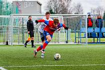 Zimní příprava 2024: FC Viktoria Plzeň B - SK Rapid Plzeň (na snímku fotbalisté v bílých dresech) 4:1 (0:1).