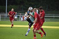 FORTUNA divize A, 9. kolo: FC Rokycany (na snímku fotbalisté v zelených dresech) - FK Komárov 2:2.