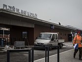 Šumavská- stavba autobusového terminálu 2018, přestupní uzel, Plzeň- Hlavní nádraží.