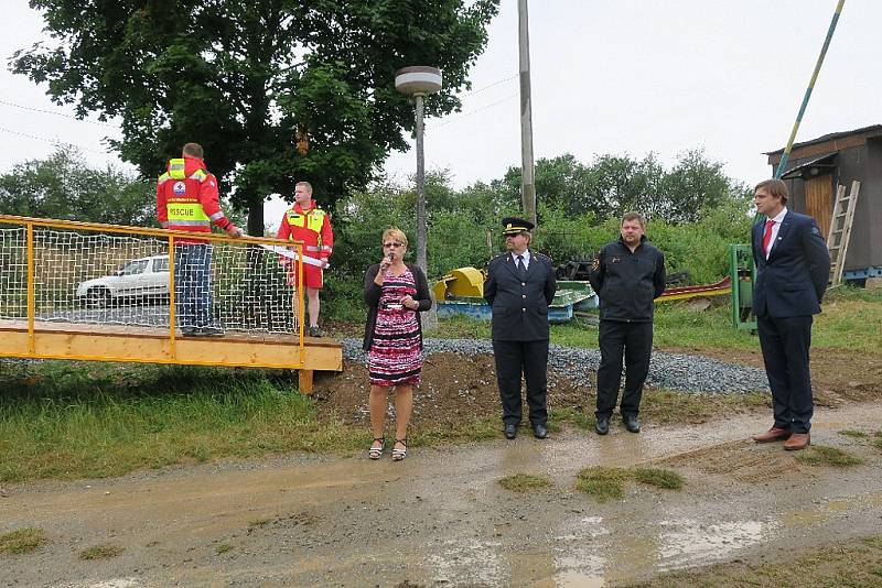 Slavnostní otevření stanice první pomoci vodních záchranářů na Hracholuské přehradě