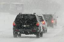 Sníh na silnici - Ilustrační foto