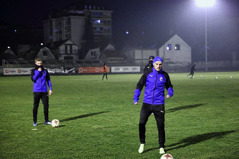 Předzápasový trénink absolvovali fotbalisté Viktorie Plzeň v tréninkovém areálu bělehradského klubu.