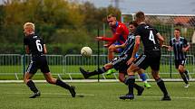 9. kolo ČLD U19: FC Viktoria Plzeň U19 B (na snímku fotbalisté v červenomodrých dresech) - SK Dynamo České Budějovice U19 B 3:0 (1:0).