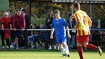 11. kolo I. B třídy (skupina B): TJ Sokol Štěnovice (na snímku fotbalisté v modrých dresech) - TJ Sokol Losiná 1:5 (1:4).