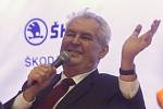 Prezident Miloš Zeman ve Škodě JS