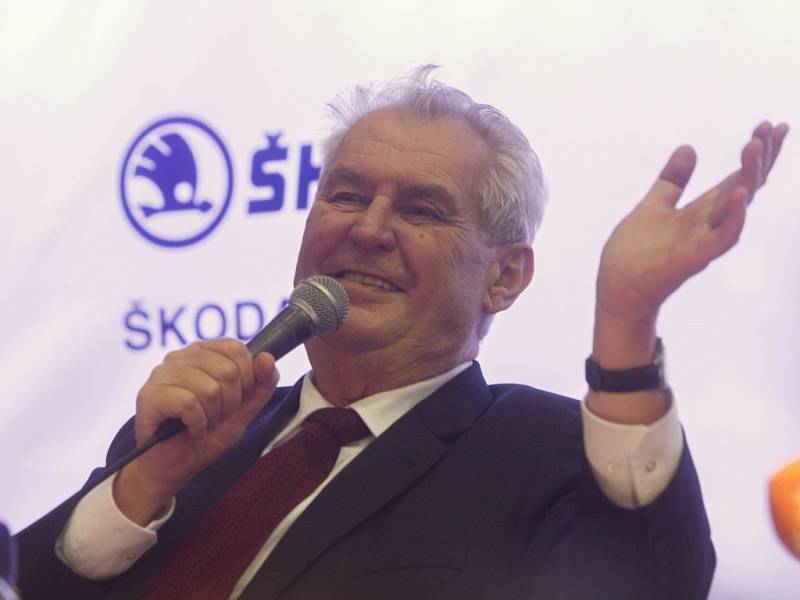 Prezident Miloš Zeman ve Škodě JS