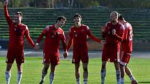 15. kolo FORTUNA divize A: SK Petřín Plzeň (na snímku fotbalisté v červených dresech) - FK VIAGEM Příbram B 3:1.