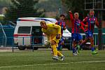 9. kolo ČLD U19: FC Viktoria Plzeň U19 B (na snímku fotbalisté v červenomodrých dresech) - SK Dynamo České Budějovice U19 B 3:0 (1:0).