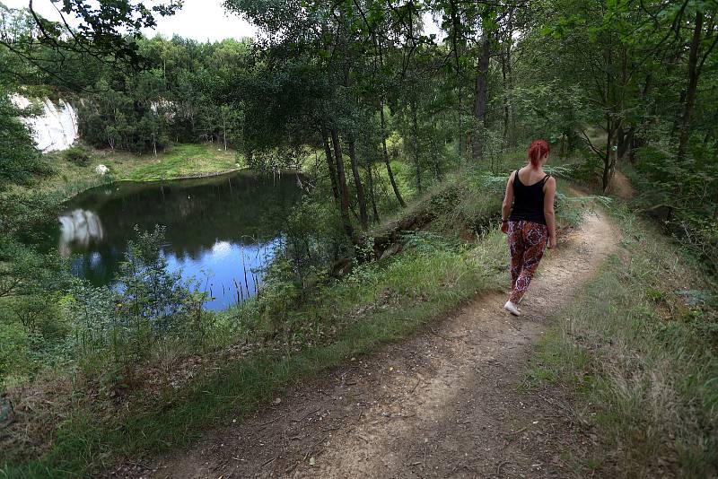 Oprámy bývalé kaolinové jámy Kaznějov - Horní Bříza.