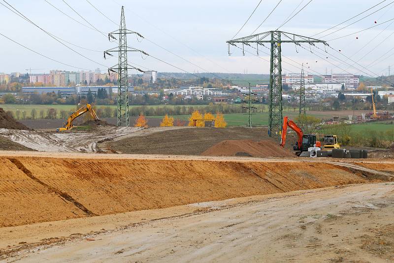 Radčice stavba výjezd exit