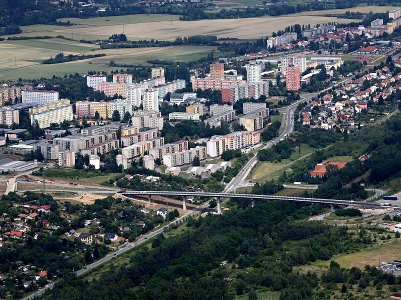 Most přes Slovanské údolí je součástí už hotové etapy západního okruhu z Borských polí do Křimic. 