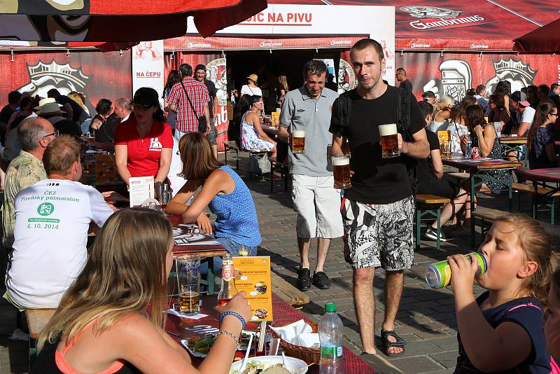 Festival piva Gambrinus se uskutečnil na několika scénách v centru krajské metropole. Zahrádky před stany hospod a restaurací pro stovky příznivců piva Gambrinus využilo velké množství návštěvníků festivalu, který krom piva a jídla nabízel i řadu koncertů