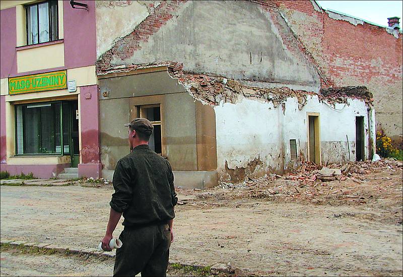 Povodně 2002, Švihov, náměstí