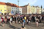 Demonstrace proti Andreji Babišovi na náměstí Republiky v Plzni.