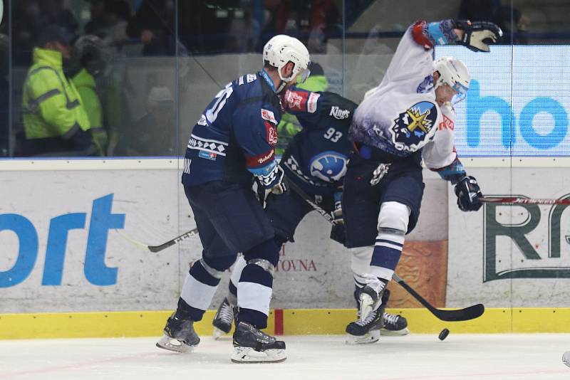 Kladno (v bílém) hostilo v hokejové extralize Plzeň.