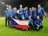 DRUŽSTVO JUNIORŮ Škody Plzeň, které vyhrálo skupinu B Evropského poháru mistrů.  