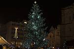 Rozsvícení vánočního stromu na náměstí Republiky v Plzni.