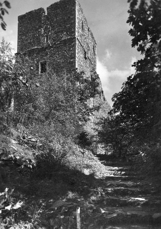 Hradní věž Radyně.