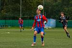 9. kolo ČLD U19: FC Viktoria Plzeň U19 B (na snímku fotbalisté v červenomodrých dresech) - SK Dynamo České Budějovice U19 B 3:0 (1:0).