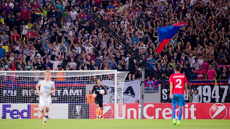 Ze zápasu FCSB - FC Viktoria Plzeň