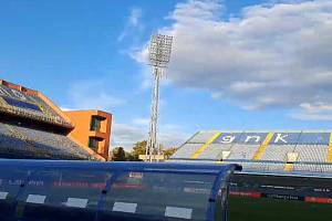 Stadion Maksimir v Záhřebu před utkáním Konferenční ligy Dinamo Záhřeb - Viktoria Plzeň