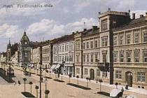 Pohlednice Plzně zhruba z roku 1910.