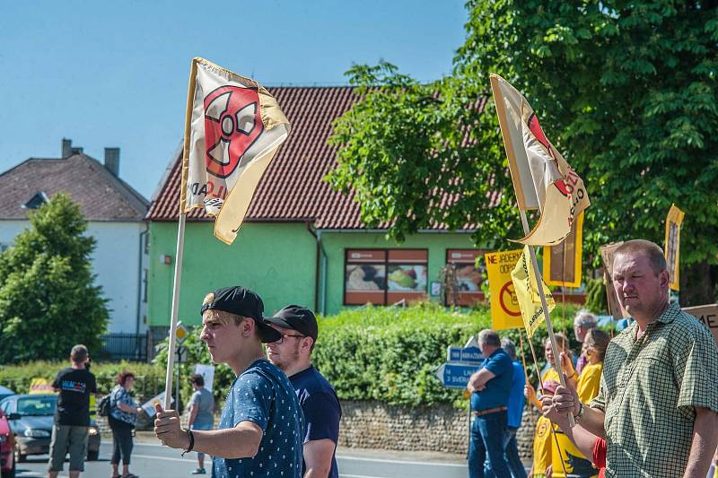 Protest proti jadernému úložišti.