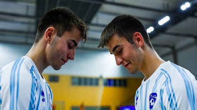 Futsalový zápas mistrů, 2. června 2023: futsalisté SK Interobal Plzeň - házenkáři Talent Týmu Plzeňského kraje 5:5.