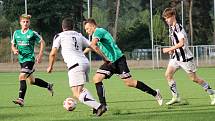 Fotbalisté SK Horní Bříza (zelení), kteří budou hrát od nové sezony FORTUNA divizní skupinu A, nestačili v letní přípravě na Tachov, jemuž na jeho půdě podlehli 0:1.